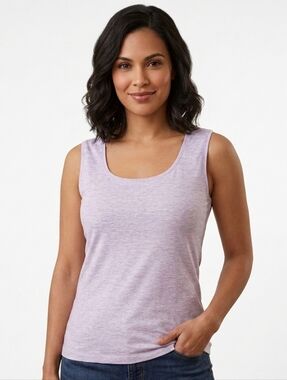 My Michelle Pastel Purple Scoop Neck Lavender Dressy Sleeveless Tank Top Blouse